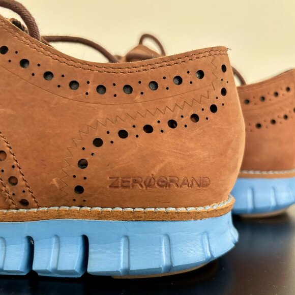 Cole Haan ZERØGRAND Wingtip Oxford (Dark Coffee Pacific Blue)